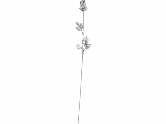 Роза с серебряным бутоном с логотипом  заказать по выгодной цене в кибермаркете AvroraStore