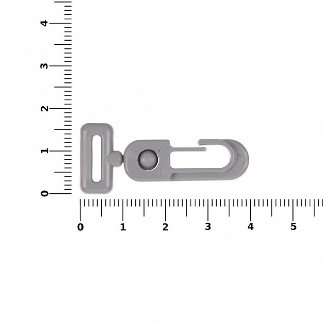 Застежка-карабин Сarabine, S, серый с логотипом  заказать по выгодной цене в кибермаркете AvroraStore