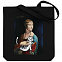 Холщовая сумка «Дама с тигром», черная с логотипом  заказать по выгодной цене в кибермаркете AvroraStore