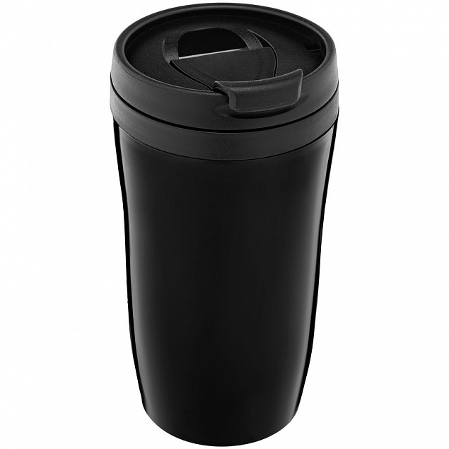 Термостакан Sagga, черный с логотипом  заказать по выгодной цене в кибермаркете AvroraStore