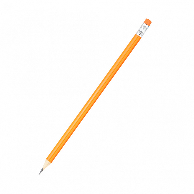 Карандаш Largo с цветным корпусом - Оранжевый OO с логотипом  заказать по выгодной цене в кибермаркете AvroraStore