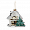 Ёлочная игрушка Домик (белый) с логотипом  заказать по выгодной цене в кибермаркете AvroraStore