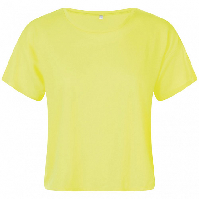 Футболка женская MAEVA, желтый неон с логотипом  заказать по выгодной цене в кибермаркете AvroraStore