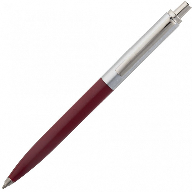 Ручка шариковая Popular, бордо с логотипом  заказать по выгодной цене в кибермаркете AvroraStore