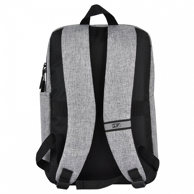 Рюкзак Boom, серый/чёрный, 43 x 30 x 13 см, 100% полиэстер  с логотипом  заказать по выгодной цене в кибермаркете AvroraStore