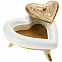 Шкатулка «Сердце», бело-золотая с логотипом  заказать по выгодной цене в кибермаркете AvroraStore