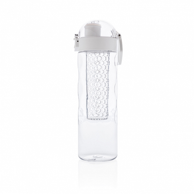 Герметичная бутылка для воды с контейнером для фруктов Honeycomb, белый с логотипом  заказать по выгодной цене в кибермаркете AvroraStore