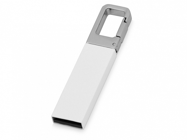 USB-флешка на 16 Гб Hook с карабином с логотипом  заказать по выгодной цене в кибермаркете AvroraStore