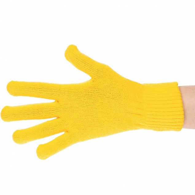Перчатки Urban Flow, желтые с логотипом  заказать по выгодной цене в кибермаркете AvroraStore