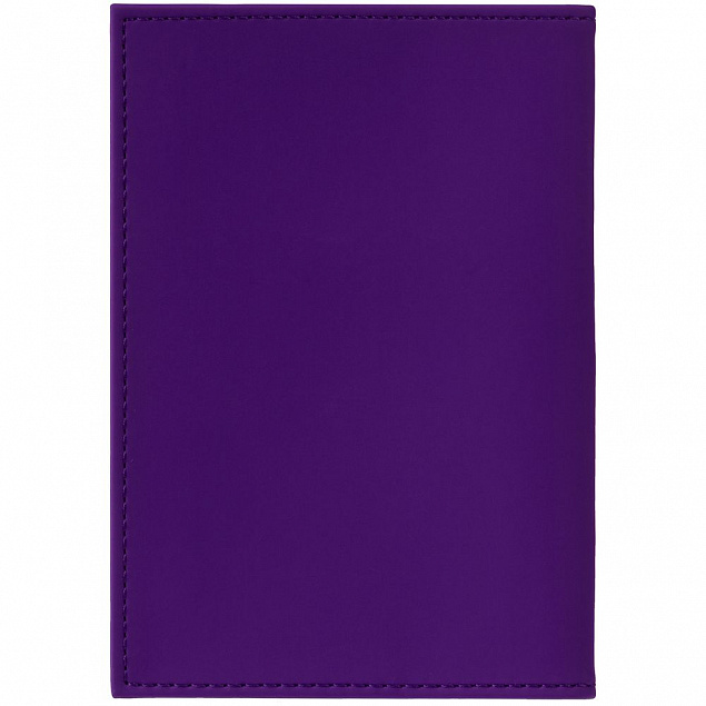 Обложка для паспорта Shall, фиолетовая с логотипом  заказать по выгодной цене в кибермаркете AvroraStore