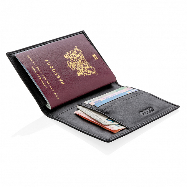 Обложка для паспорта Swiss Peak с защитой от сканирования RFID с логотипом  заказать по выгодной цене в кибермаркете AvroraStore