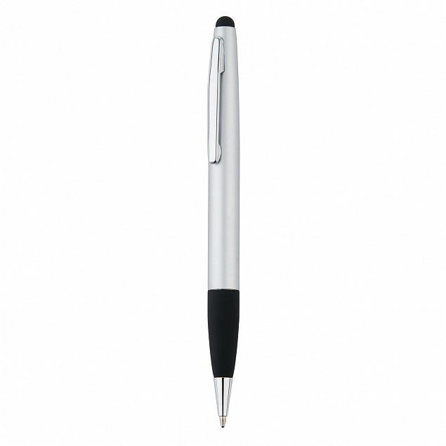 Ручка-стилус Touch 2 в 1, серебряный с логотипом  заказать по выгодной цене в кибермаркете AvroraStore