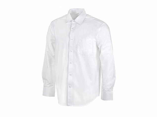 Рубашка Houston мужская с длинным рукавом, белый с логотипом  заказать по выгодной цене в кибермаркете AvroraStore