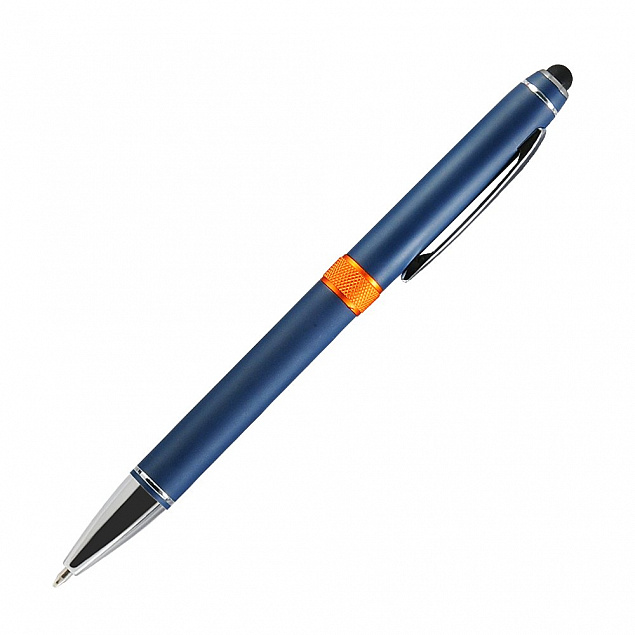 Шариковая ручка Ocean, синяя/оранжевая, для зеркальной лазерной гравировки с логотипом  заказать по выгодной цене в кибермаркете AvroraStore