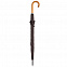Зонт-трость Classic, коричневый с логотипом  заказать по выгодной цене в кибермаркете AvroraStore