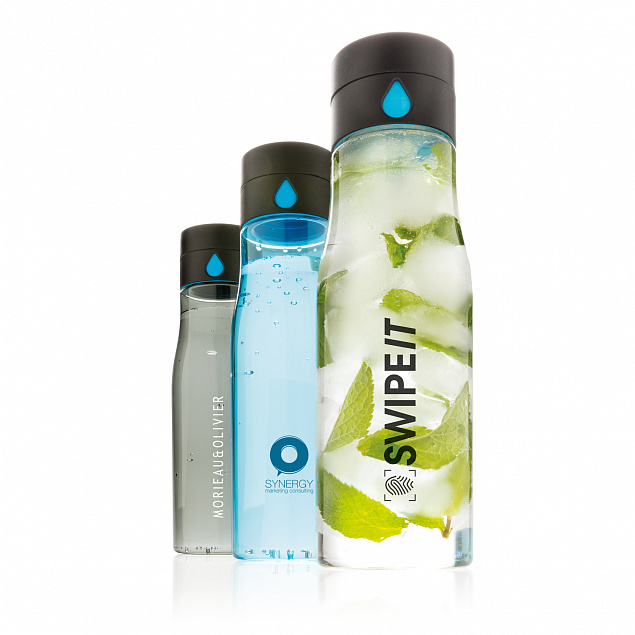 Бутылка для воды Aqua из материала Tritan, прозрачная с логотипом  заказать по выгодной цене в кибермаркете AvroraStore