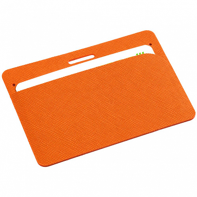 Чехол для карточки Devon, оранжевый с логотипом  заказать по выгодной цене в кибермаркете AvroraStore
