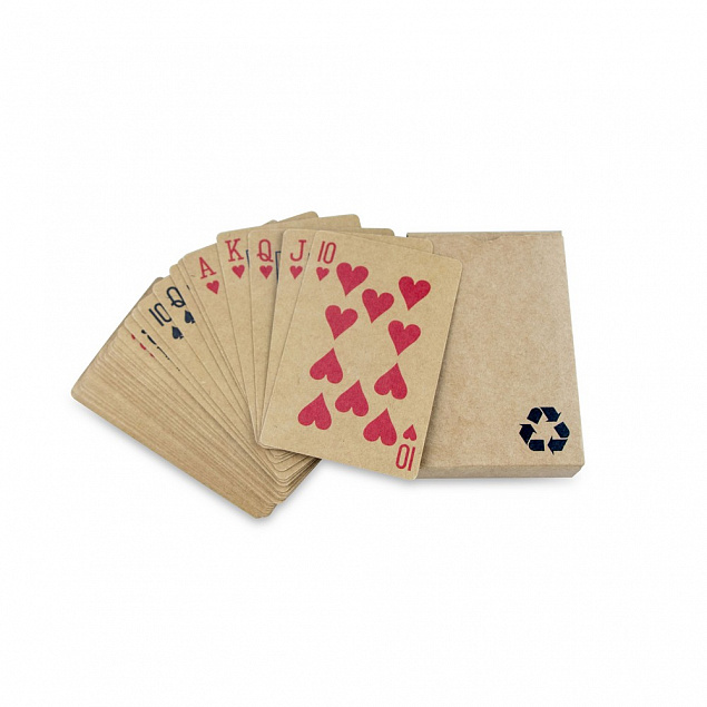 Игральные карты из переработанного картона с логотипом  заказать по выгодной цене в кибермаркете AvroraStore