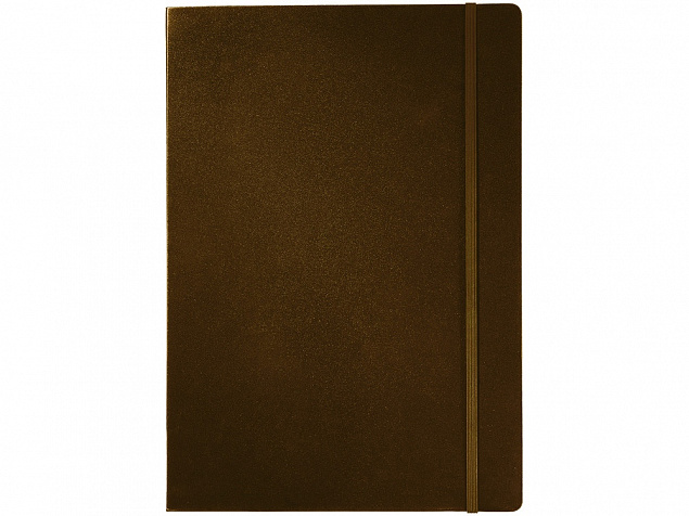 Классический деловой блокнот А4, коричневый с логотипом  заказать по выгодной цене в кибермаркете AvroraStore