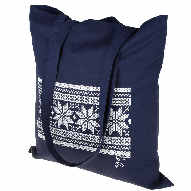 Холщовая сумка «Скандик», синяя с логотипом  заказать по выгодной цене в кибермаркете AvroraStore