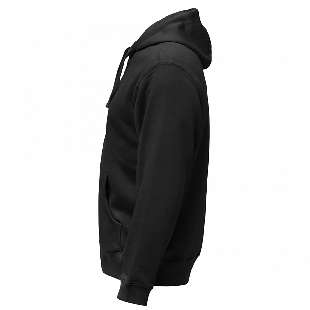 Толстовка мужская Hooded Full Zip черная с логотипом  заказать по выгодной цене в кибермаркете AvroraStore