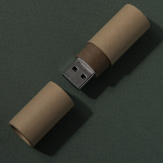 USB flash-карта TUBE (8Гб), натуральная, 6,0х1,7х1,7 см, картон с логотипом  заказать по выгодной цене в кибермаркете AvroraStore