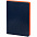 Ежедневник Slip, недатированный, синий с оранжевым с логотипом  заказать по выгодной цене в кибермаркете AvroraStore