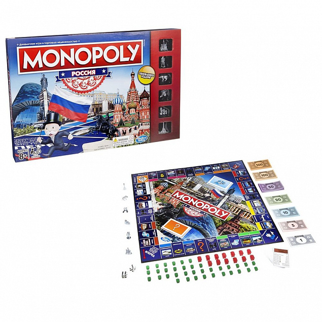 Игра настольная «Монополия. Россия» с логотипом  заказать по выгодной цене в кибермаркете AvroraStore