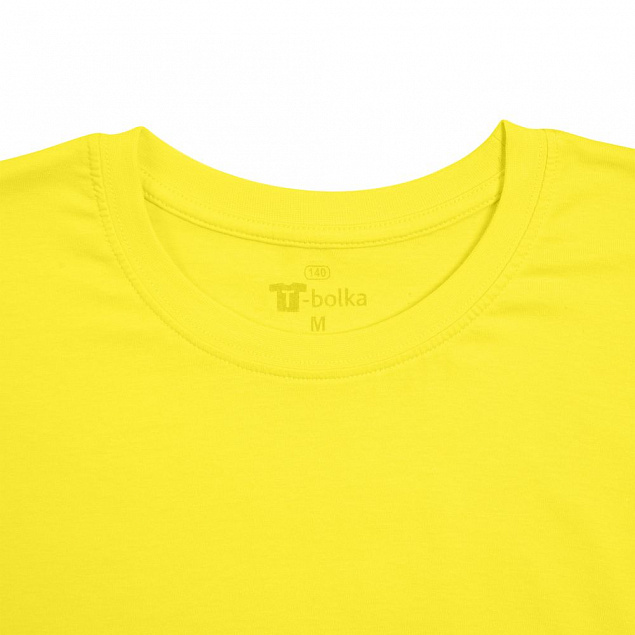 Футболка T-bolka 140, желтая с логотипом  заказать по выгодной цене в кибермаркете AvroraStore