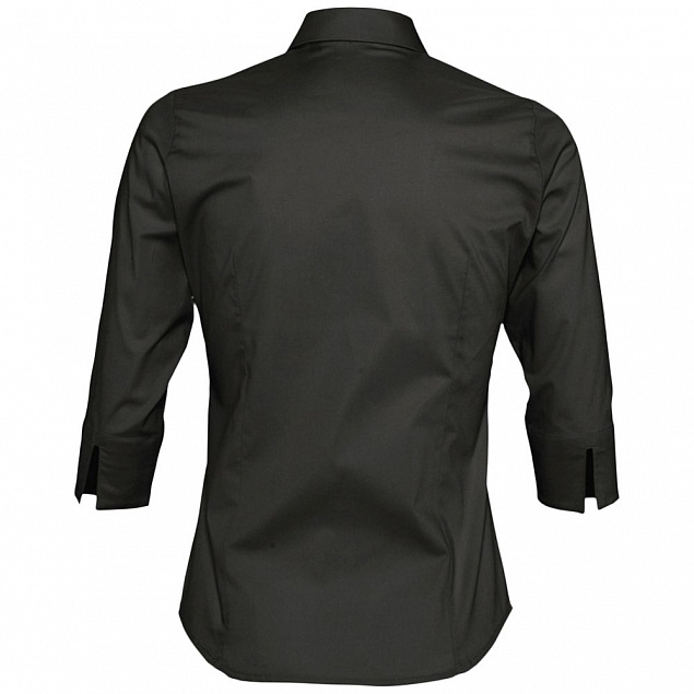 Рубашка женская с рукавом 3/4 EFFECT 140, черная с логотипом  заказать по выгодной цене в кибермаркете AvroraStore