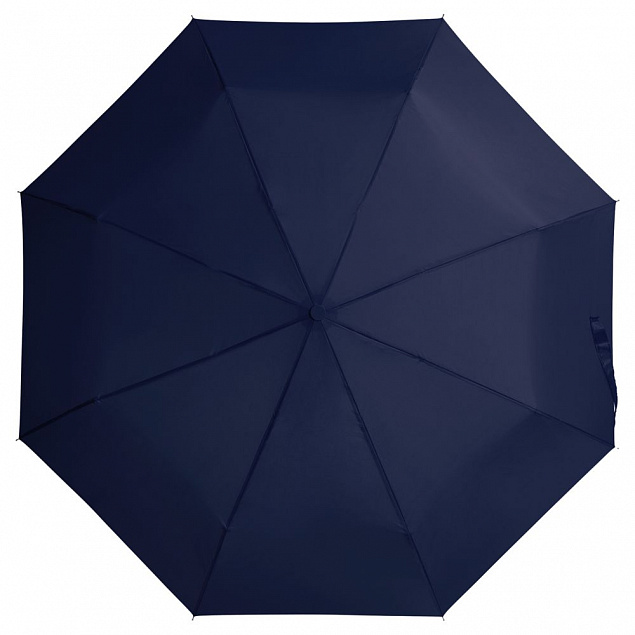 Зонт складной Basic, темно-синий с логотипом  заказать по выгодной цене в кибермаркете AvroraStore