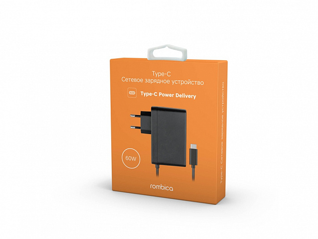 Сетевое зарядное устройство «NEO Z Type-C 60» с логотипом  заказать по выгодной цене в кибермаркете AvroraStore