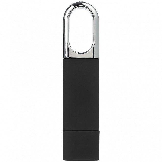 Флешка Uniscend Silveren, черная, 8 Гб с логотипом  заказать по выгодной цене в кибермаркете AvroraStore