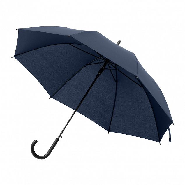 Зонт-трость, Bergwind, синий с логотипом  заказать по выгодной цене в кибермаркете AvroraStore