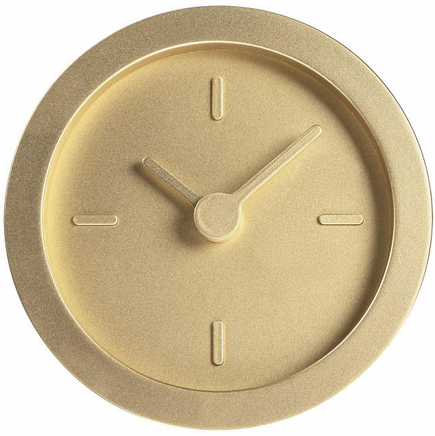 Часы настольные Bronco Sarah, золотистые с логотипом  заказать по выгодной цене в кибермаркете AvroraStore