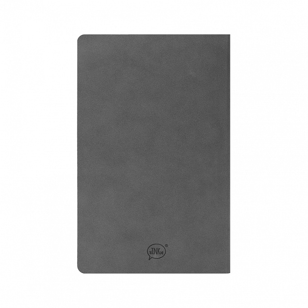 Бизнес-блокнот ALFI, A5, серый, мягкая обложка, в линейку с логотипом  заказать по выгодной цене в кибермаркете AvroraStore
