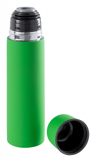 Термос 500 мл,зеленый с логотипом  заказать по выгодной цене в кибермаркете AvroraStore