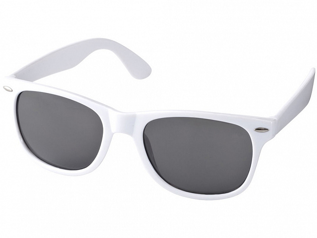 Очки солнцезащитные Sun ray, белый с логотипом  заказать по выгодной цене в кибермаркете AvroraStore