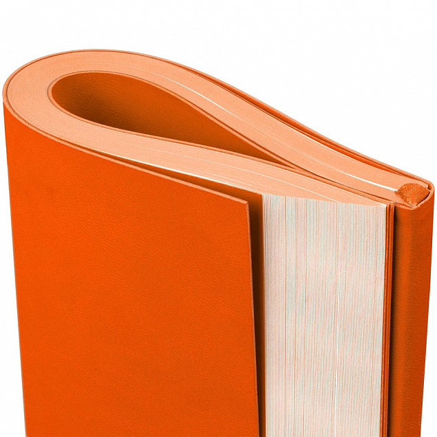 Ежедневник Flat, недатированный, оранжевый с логотипом  заказать по выгодной цене в кибермаркете AvroraStore