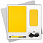 Подарочный набор Sky, желтый (ежедневник, ручка, аккумулятор) с логотипом  заказать по выгодной цене в кибермаркете AvroraStore