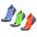 Набор из 3 пар спортивных женских носков Monterno Sport, фиолетовый, зеленый и оранжевый с логотипом  заказать по выгодной цене в кибермаркете AvroraStore