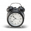 Настольные часы с будильником в ретро стиле, черный с логотипом  заказать по выгодной цене в кибермаркете AvroraStore