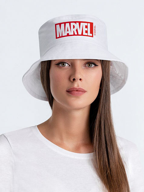 Панама Marvel, белая с логотипом  заказать по выгодной цене в кибермаркете AvroraStore