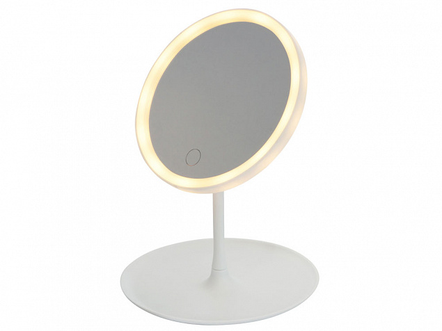Косметическое зеркало с LED-подсветкой «Beautific» с логотипом  заказать по выгодной цене в кибермаркете AvroraStore