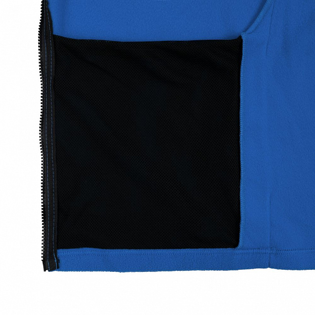 Куртка флисовая унисекс Manakin, ярко-синяя с логотипом  заказать по выгодной цене в кибермаркете AvroraStore