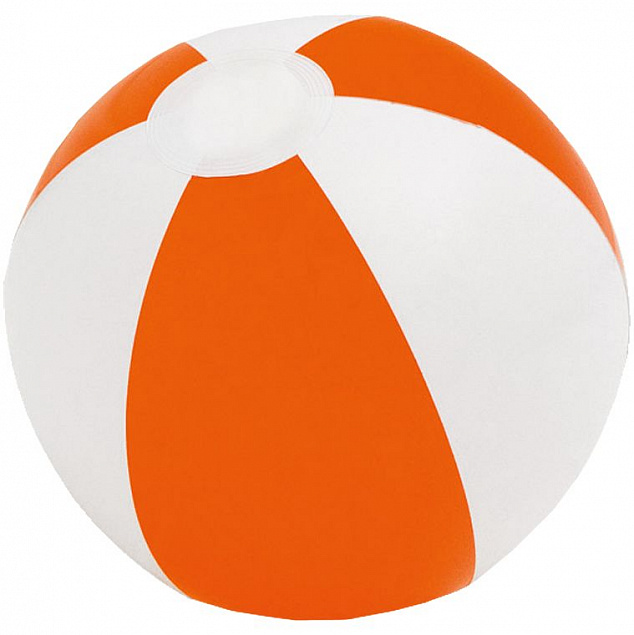 Надувной пляжный мяч Cruise, оранжевый с белым с логотипом  заказать по выгодной цене в кибермаркете AvroraStore
