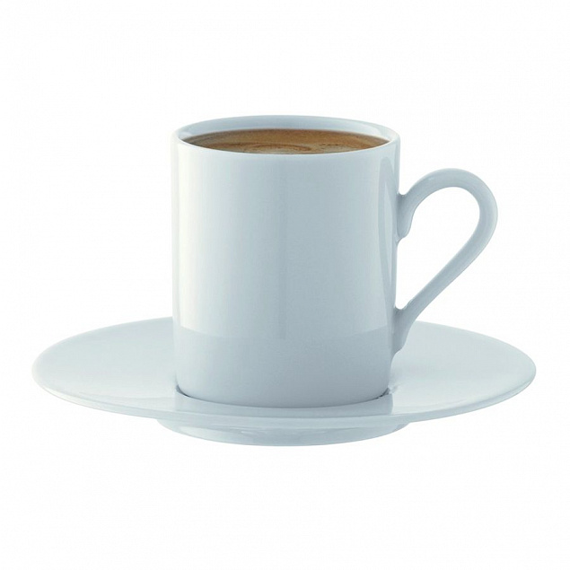 Набор кофейных пар для эспрессо Dine, белый с логотипом  заказать по выгодной цене в кибермаркете AvroraStore