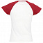 Футболка женская MILKY 150, белая с красным с логотипом  заказать по выгодной цене в кибермаркете AvroraStore