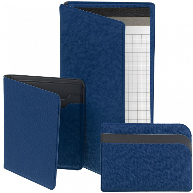Блокнот Dual, ярко-синий с логотипом  заказать по выгодной цене в кибермаркете AvroraStore