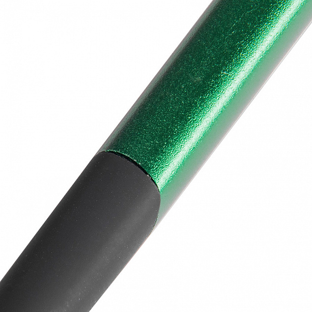 SQUARE, ручка шариковая с грипом, зеленый/хром с логотипом  заказать по выгодной цене в кибермаркете AvroraStore